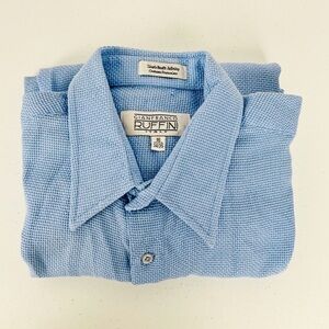 GIANFRANCO RUFFINI 100% Cotton Blue Button Down Shirt